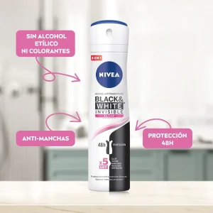 DESODORANTE NIVEA MUJER SPRAY BLACK AND WHITE INVISIBLE
